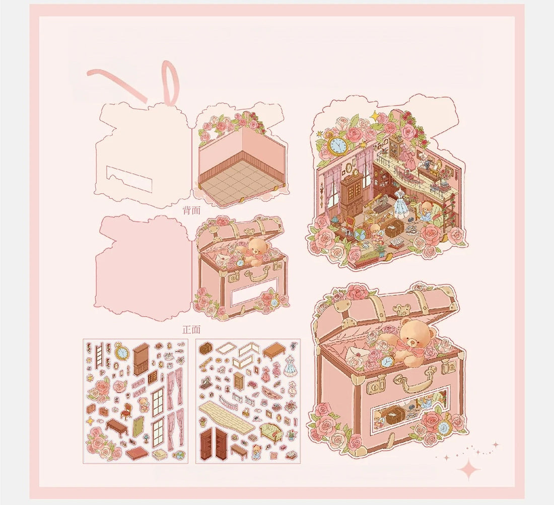 Mr Paper 2.5D Deco Scene Sticker Romantic Bear Cottage Series, image 16