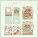 Mr Paper 2.5D Deco Scene Sticker Romantic Bear Cottage Series
