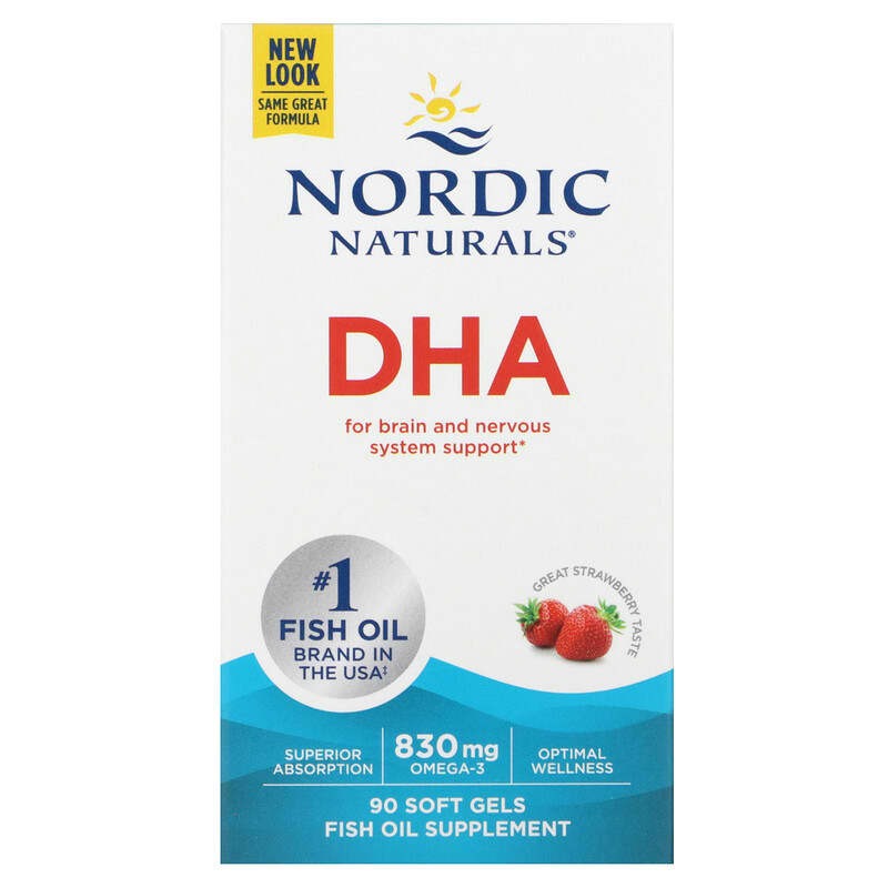 Nordic Naturals DHA 830mg Omega-3 Strawberry