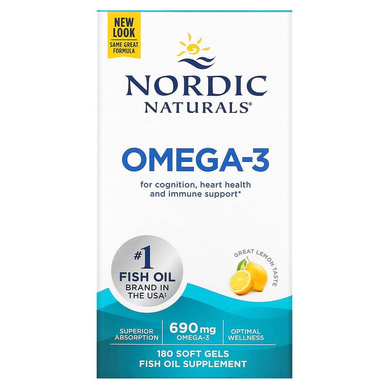 Nordic Naturals Fish Oil Omega-3 690mg - Lemon