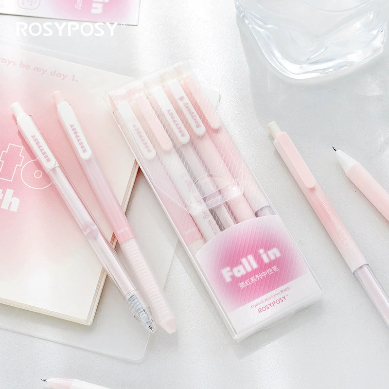 RosyPosy "Fall in" Collection Soft Gradient Gel Pen Set (0.5mm & 0.38mm, 5 pcs/box), image 4