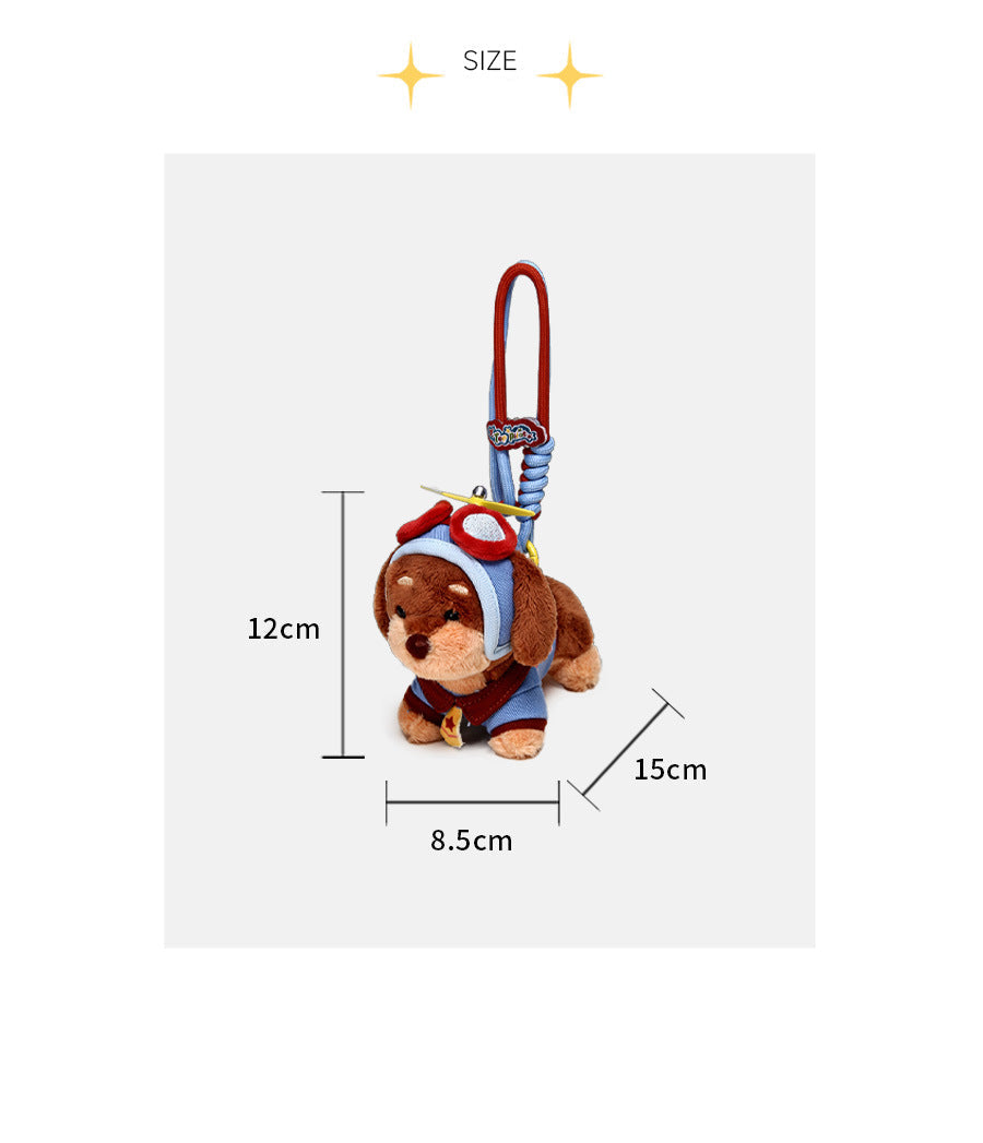 Little Aviator Dachshund Plush Bag Charm - Assorted Colours, image 7