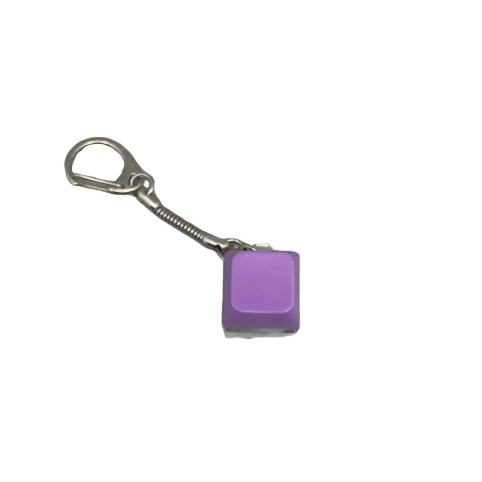 Transparent Glow Pastel Colour Keyboard Keychain Stress Relief Fidget Toy DIY Keycap Clicker, image 3