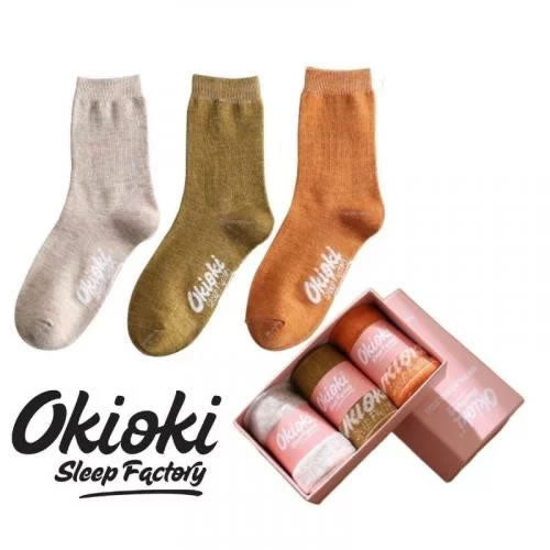 Okioki Sleep Factory New Zealand Wool Socks 3 Pairs/Box