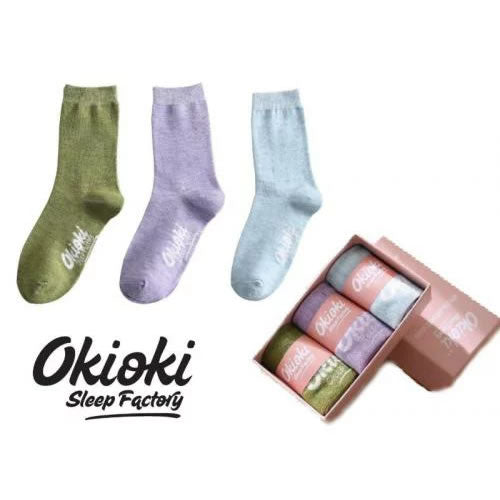 Okioki Sleep Factory New Zealand Wool Socks 3 Pairs/Box