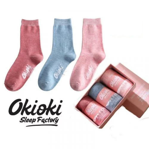 Okioki Sleep Factory New Zealand Wool Socks 3 Pairs/Box