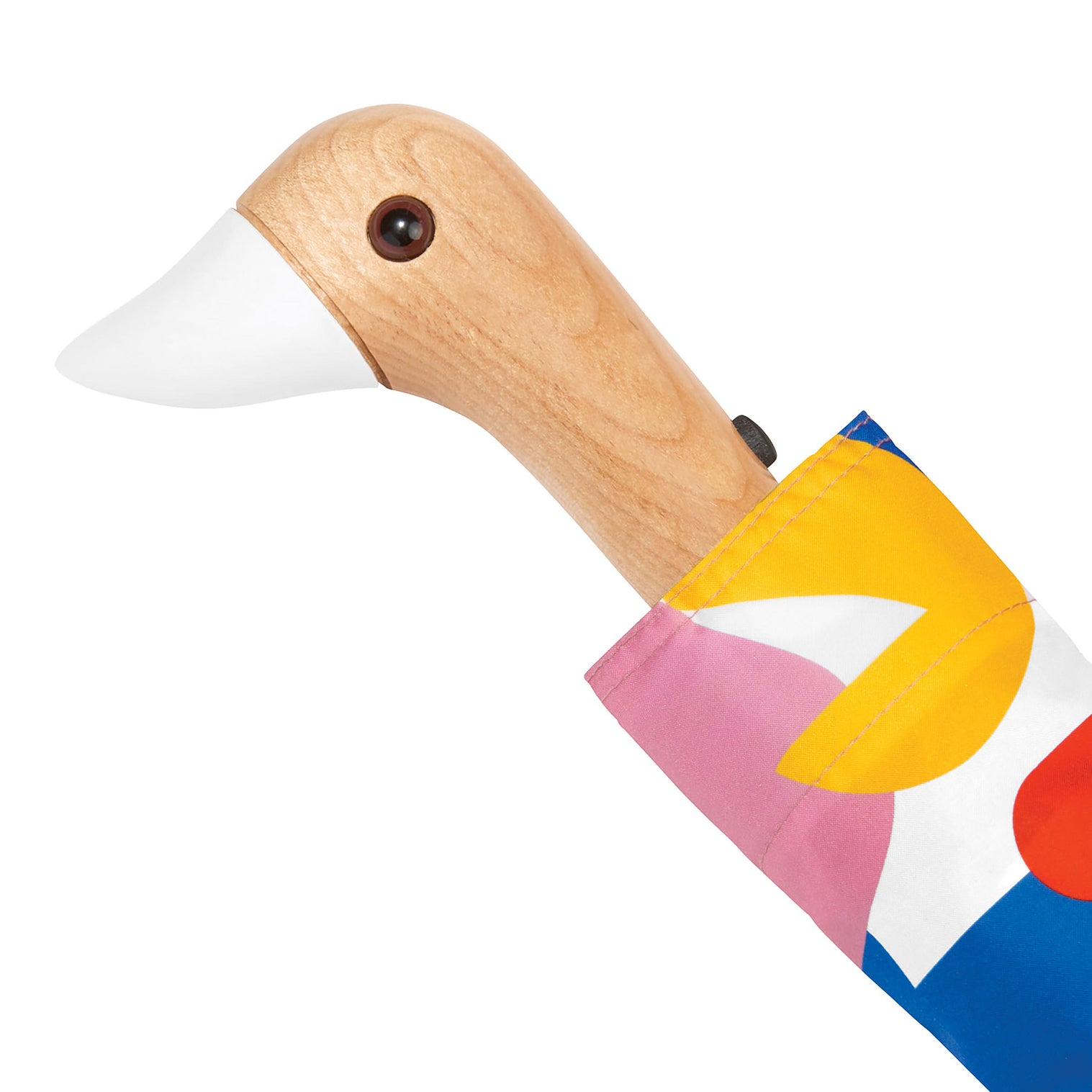 Original DuckHead Duck Umbrella Matisse handle with vibrant colors and duck-head design for stylish rainy day use.