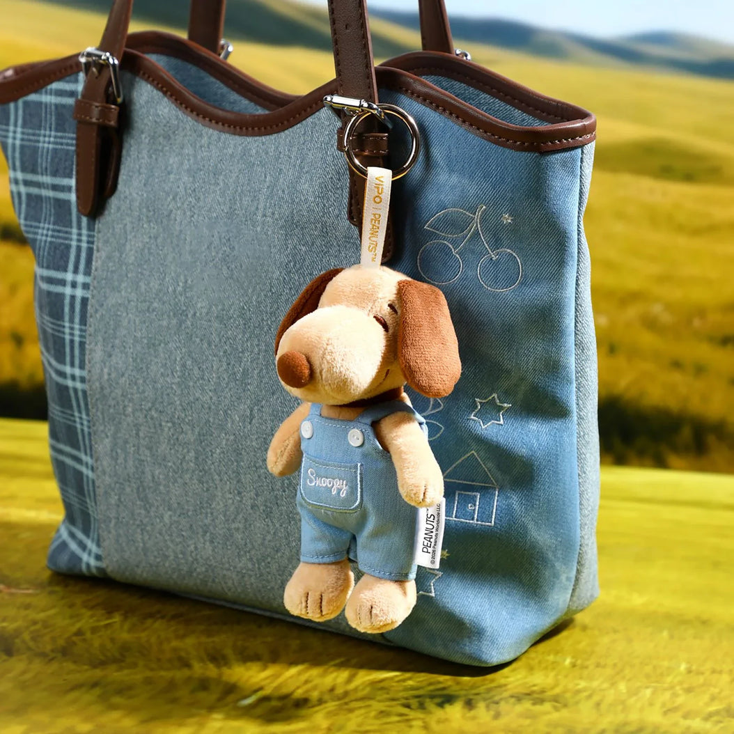 Peanuts Snoopy Denim Series Plush Keychain Blind Box 1