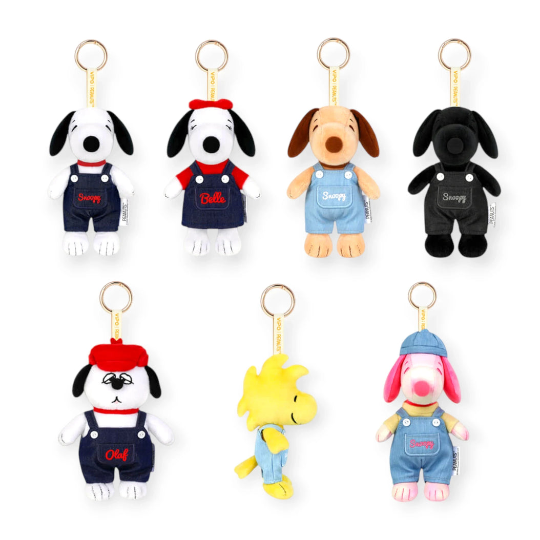 Peanuts Snoopy Denim Series Plush Keychain Blind Box, image 2