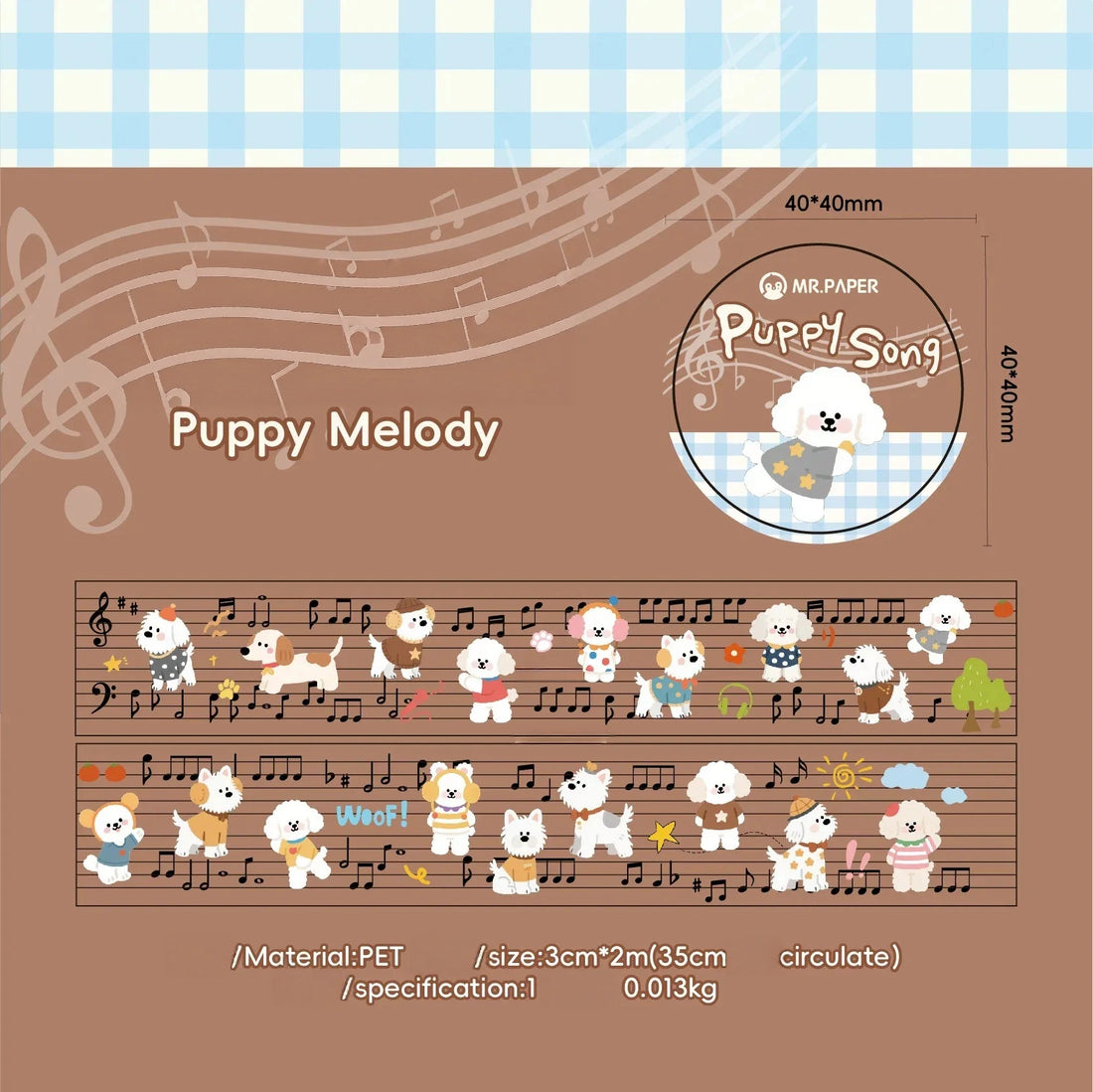 Mr.Paper Pet Melody Series PET Decorative Tape, image 15