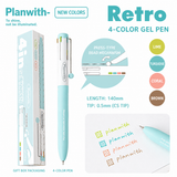 Planwith 4in1 Multi-Color Gel Pen 0.5mm