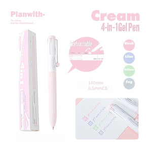 Planwith 4in1 Multi-Color Gel Pen 0.5mm