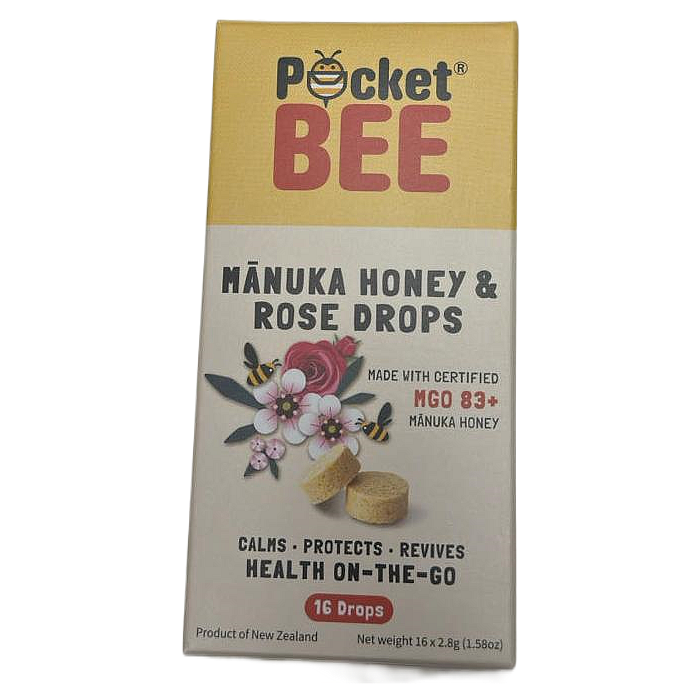 HaaKaa Pocket Bee Manuka Honey & Rose Drops 16 Drops