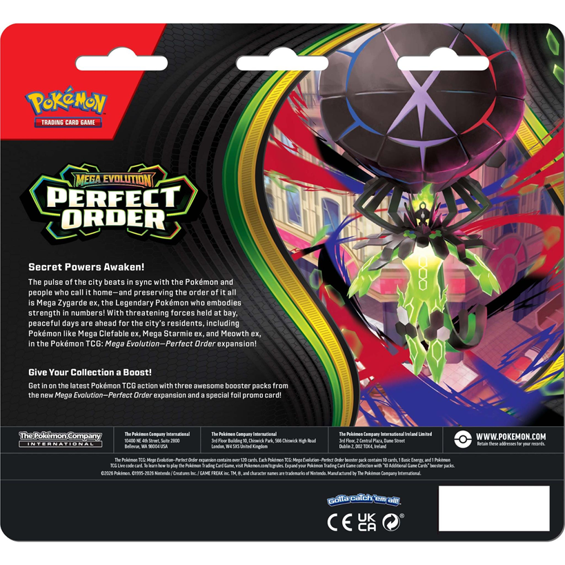 Pokemon TCG Mega Evolutions Perfect Order 3-Pack Blister