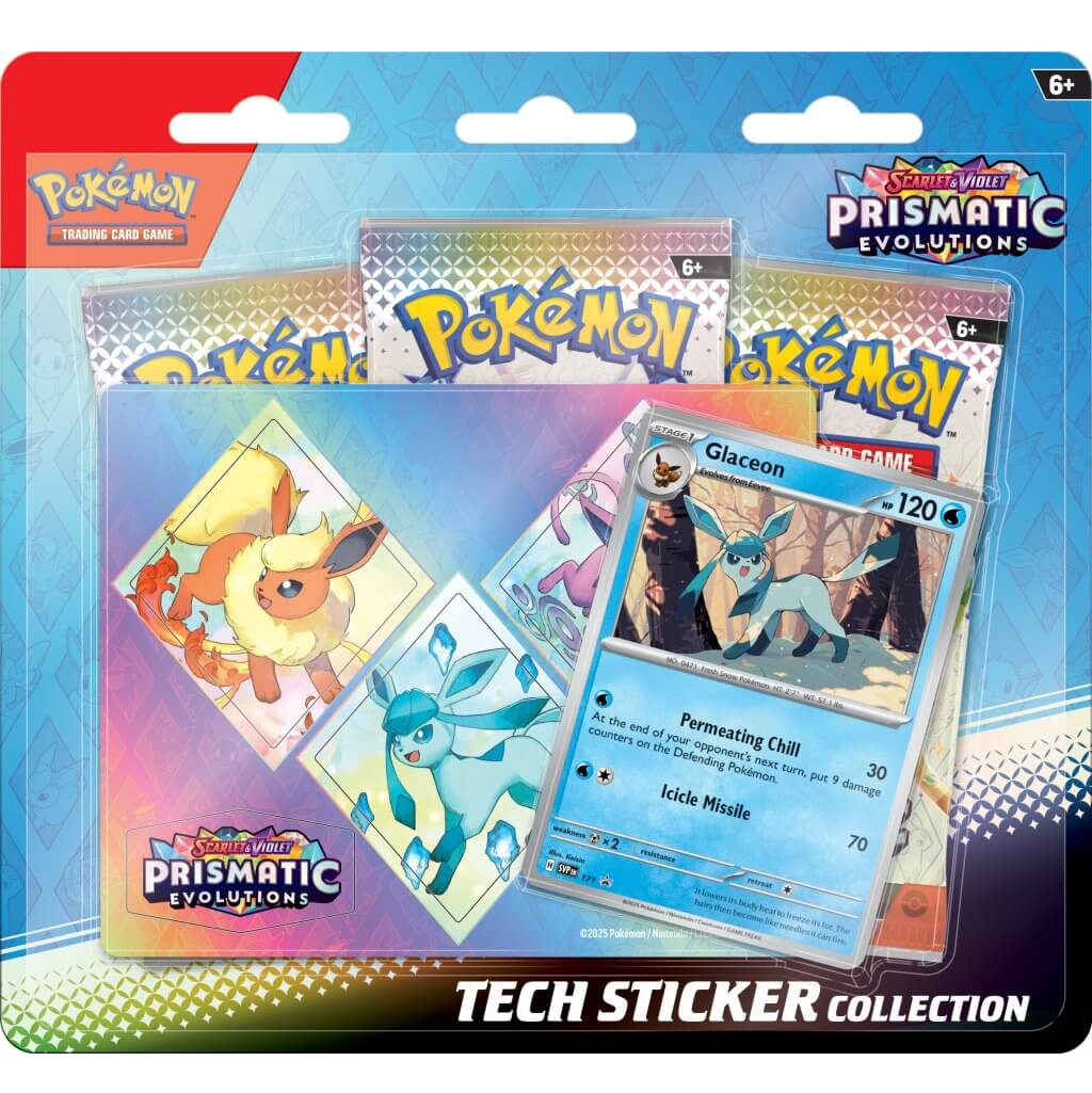 Pokemon TCG Scarlet & Violet Prismatic Evolutions Tech Sticker Blister