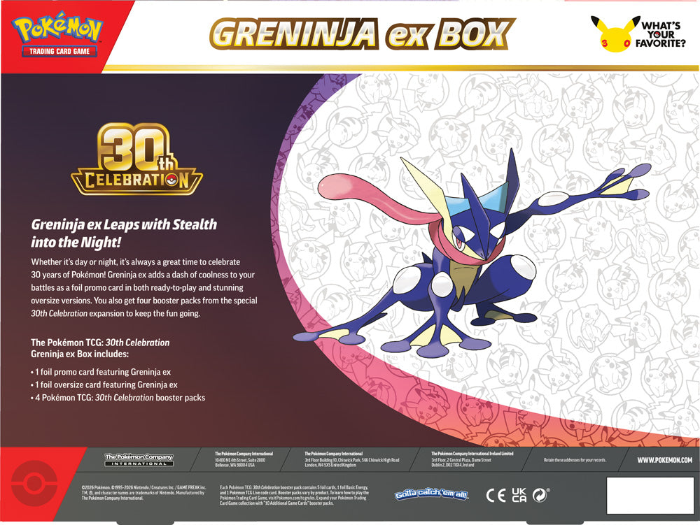 Pokémon TCG: 30th Celebration Sylveon ex Box / Greninja ex Box, image 3