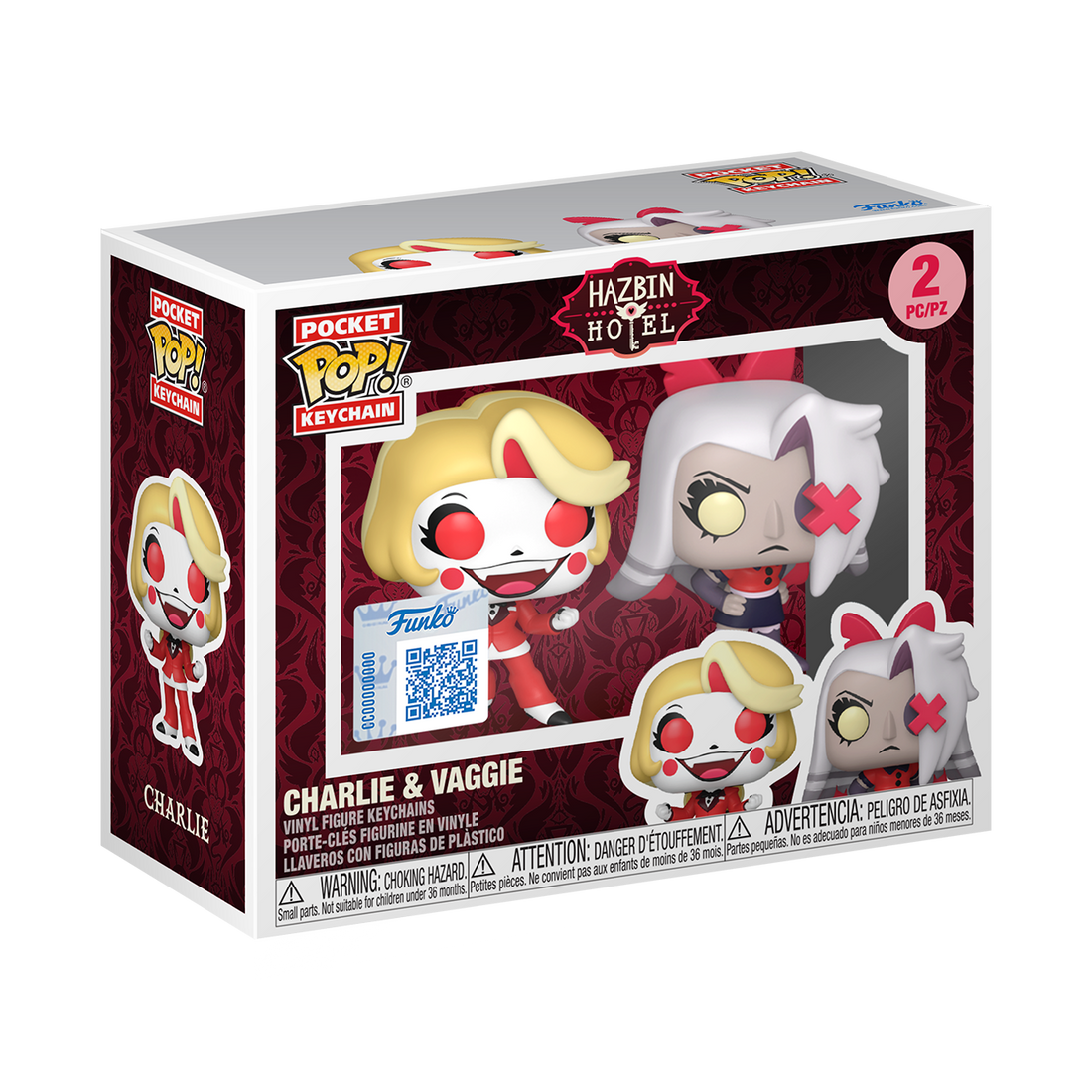 Funko Pop! Keychain Hazbin Hotel - Charlie & Vaggie 2-Pack, image 2