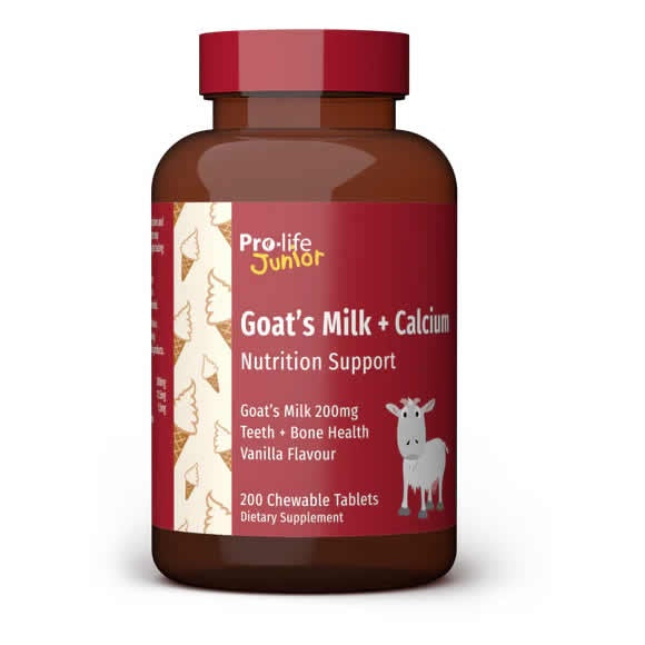 Prolife Junior Goat Milk & Calcium 200 Chewable Tablets - Vanilla Flavour