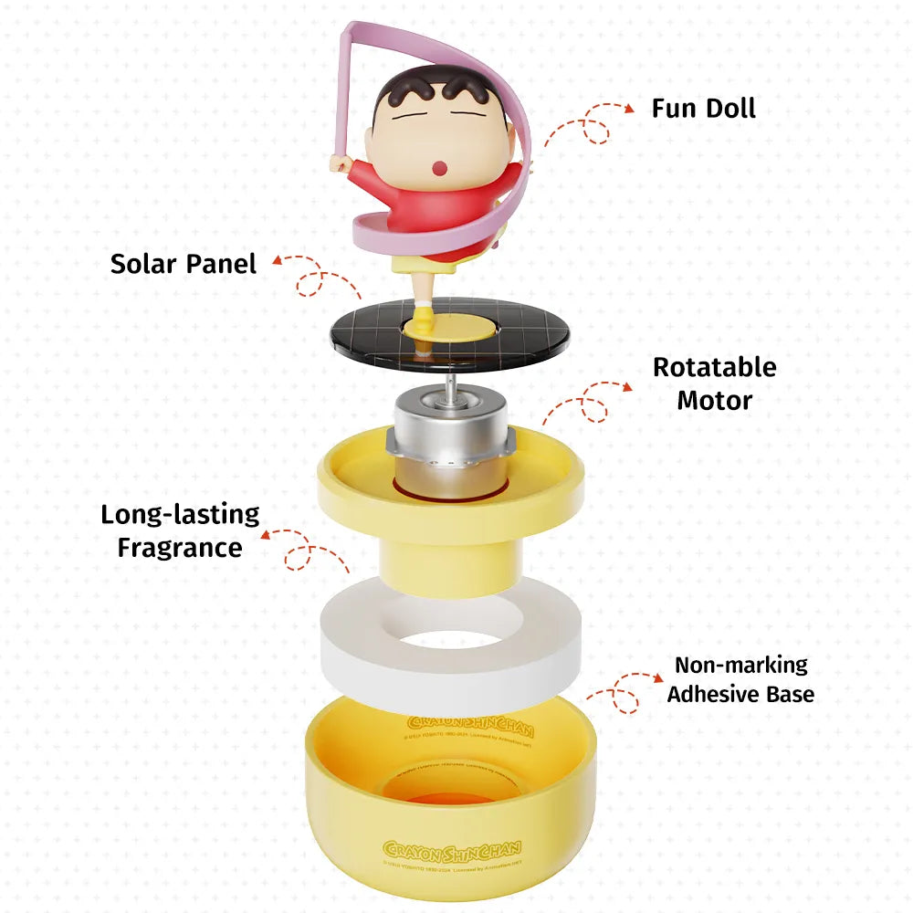 ROCK Crayon Shin-chan Solar-Powered Rotating Car Aroma Diffuser, image 9