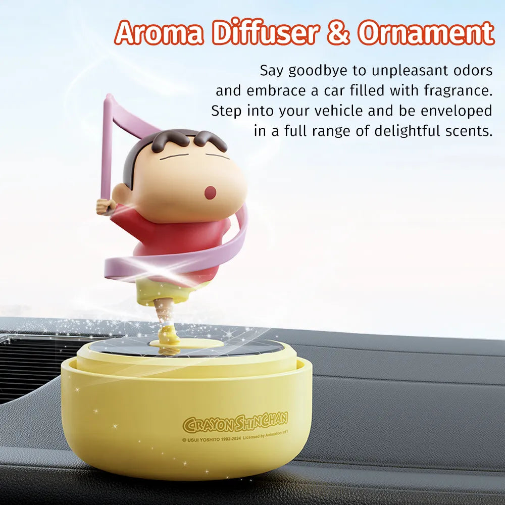 ROCK Crayon Shin-chan Solar-Powered Rotating Car Aroma Diffuser, image 6