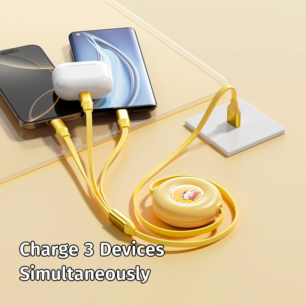 ROCK G16 3-in-1 Retractable Charging & Data Cable, image 6