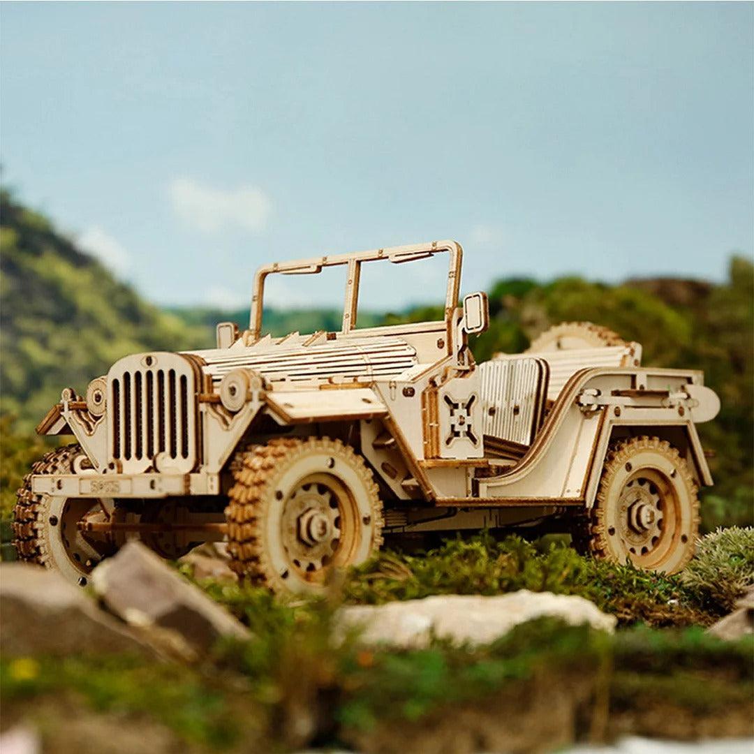 ROKR Army Field Car 3D Wooden Puzzle, image 3
