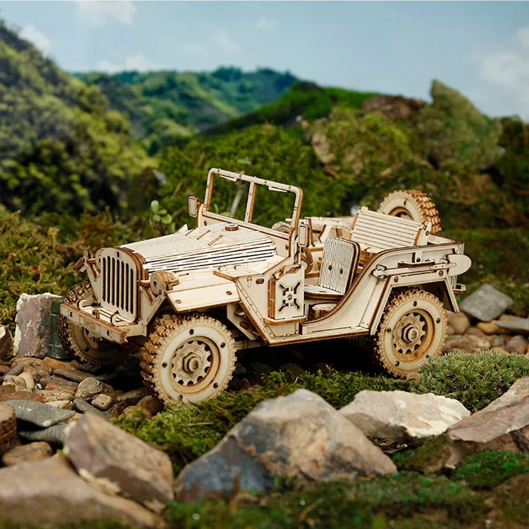 ROKR Army Field Car 3D Wooden Puzzle