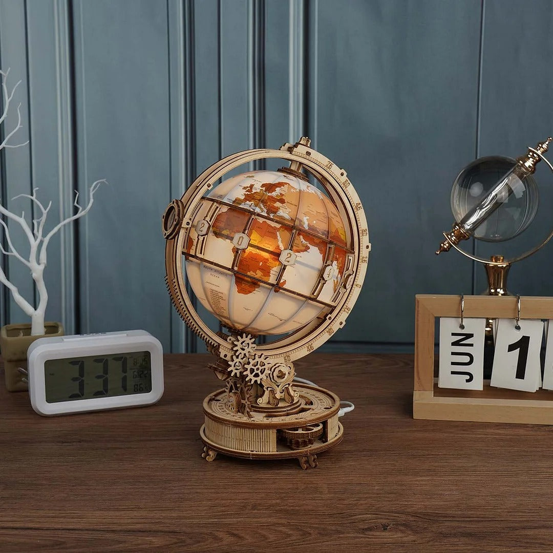 ROKR Luminous Globe 3D Wooden Puzzle