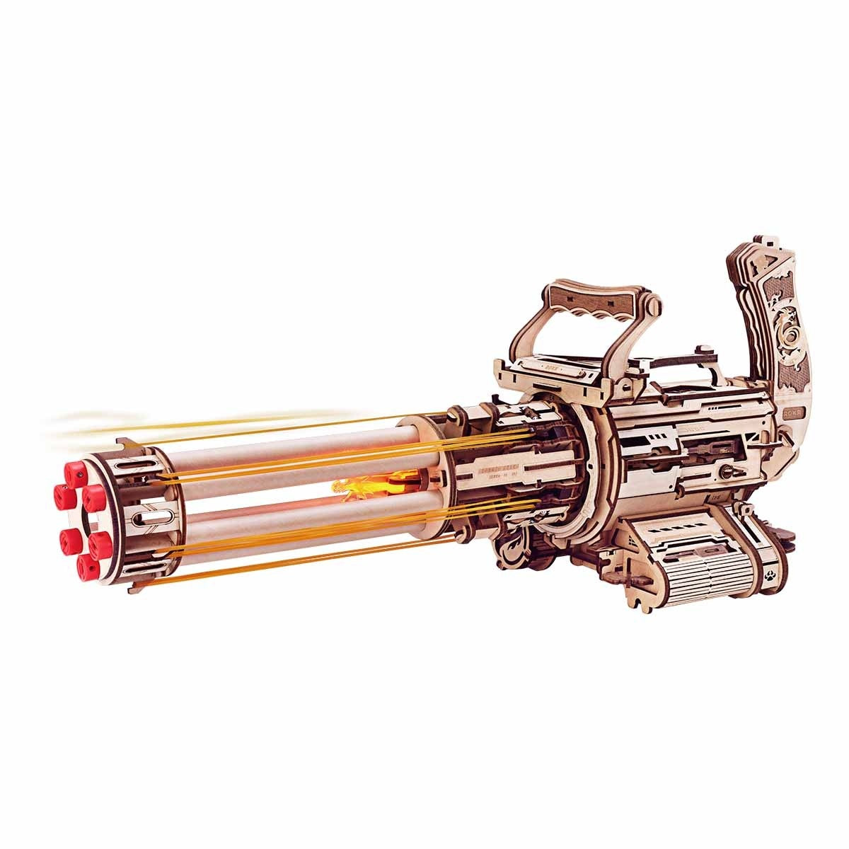 ROKR Rotating-Barrel Machine Gun Mechanical 3D Puzzle DIY Kit