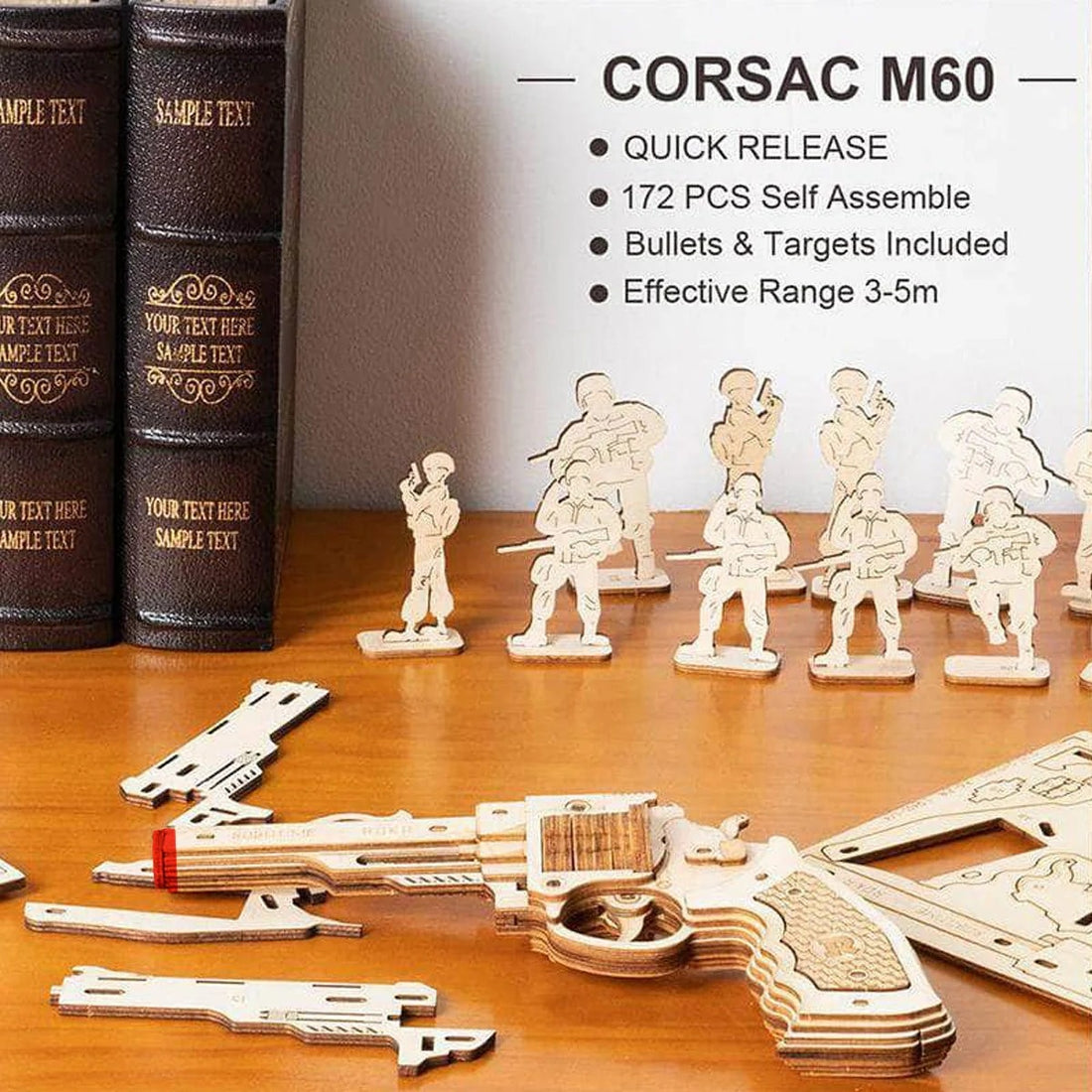ROKR Corsac M60 Justice Guard Gun Mechanical 3D Puzzle DIY Kit, image 6