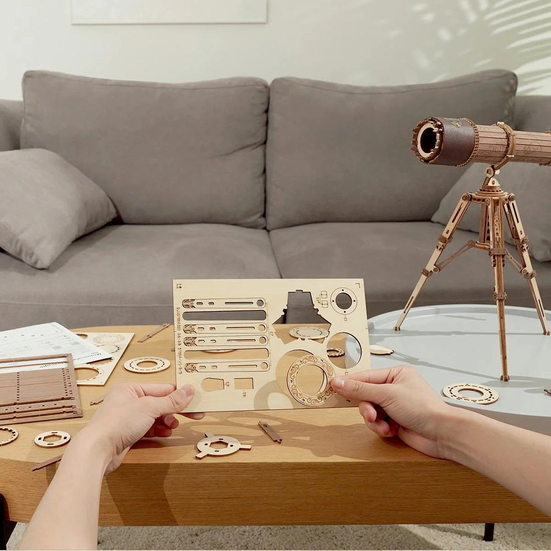 ROKR Monocular Telescope 3D Puzzle DIY Kit, image 6
