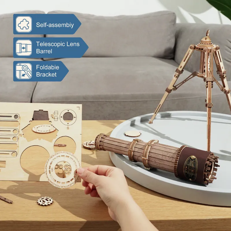 ROKR Monocular Telescope 3D Puzzle DIY Kit, image 7