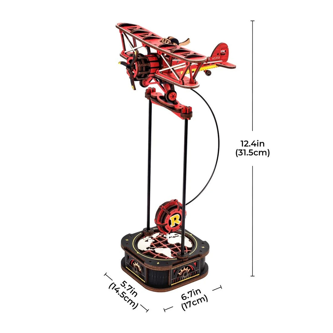 ROKR Sky Captain Scale Model 3D Puzzle DIY Kit, image 9