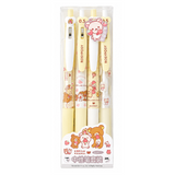 ROSYPOSY × Korilakkuma Strawberry-themed 0.5mm Black Ink Gel Pen Set - 4 Pack