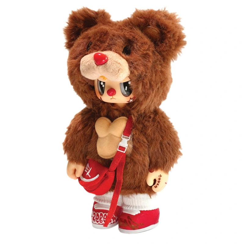 Rebel Bear Moveable Bag Series Blind Box featuring a cute plush bear character with a mini bag accessory.