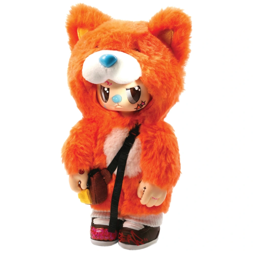Rebel Bear Moveable Bag Series Blind Box featuring an orange bear character in a cute outfit with a mini bag.