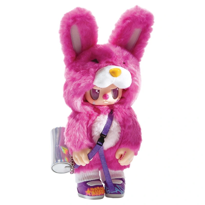 Rebel Bear Moveable Bag Series Blind Box featuring a cute pink bear character with matching mini bag accessory.