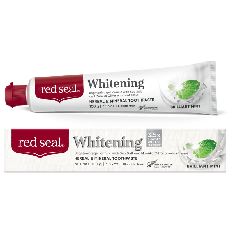 Red Seal Whitening Brilliant Mint Toothpaste 100g - Fluoride Free