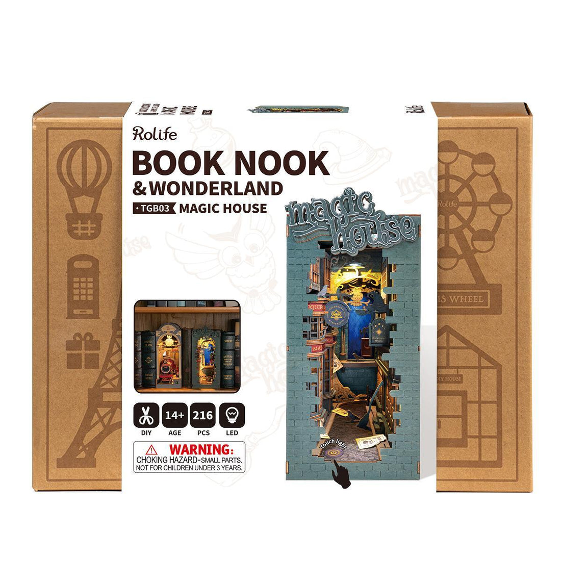 Rolife Magic House DIY Book Nook Shelf Insert Kit - TGB03, image 2