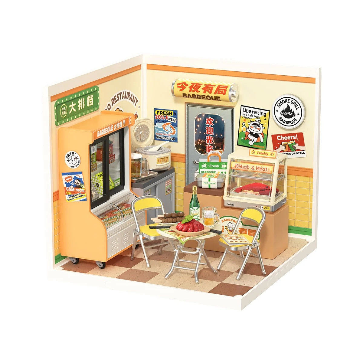Rolife Night Out Food Stall DIY Miniature House Kit