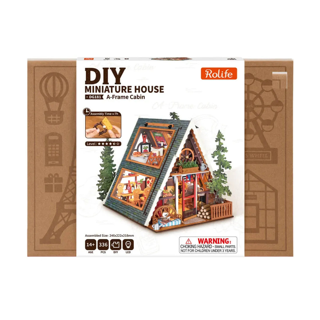 Rolife A-Frame Cabin DIY Miniature House Kit, image 7