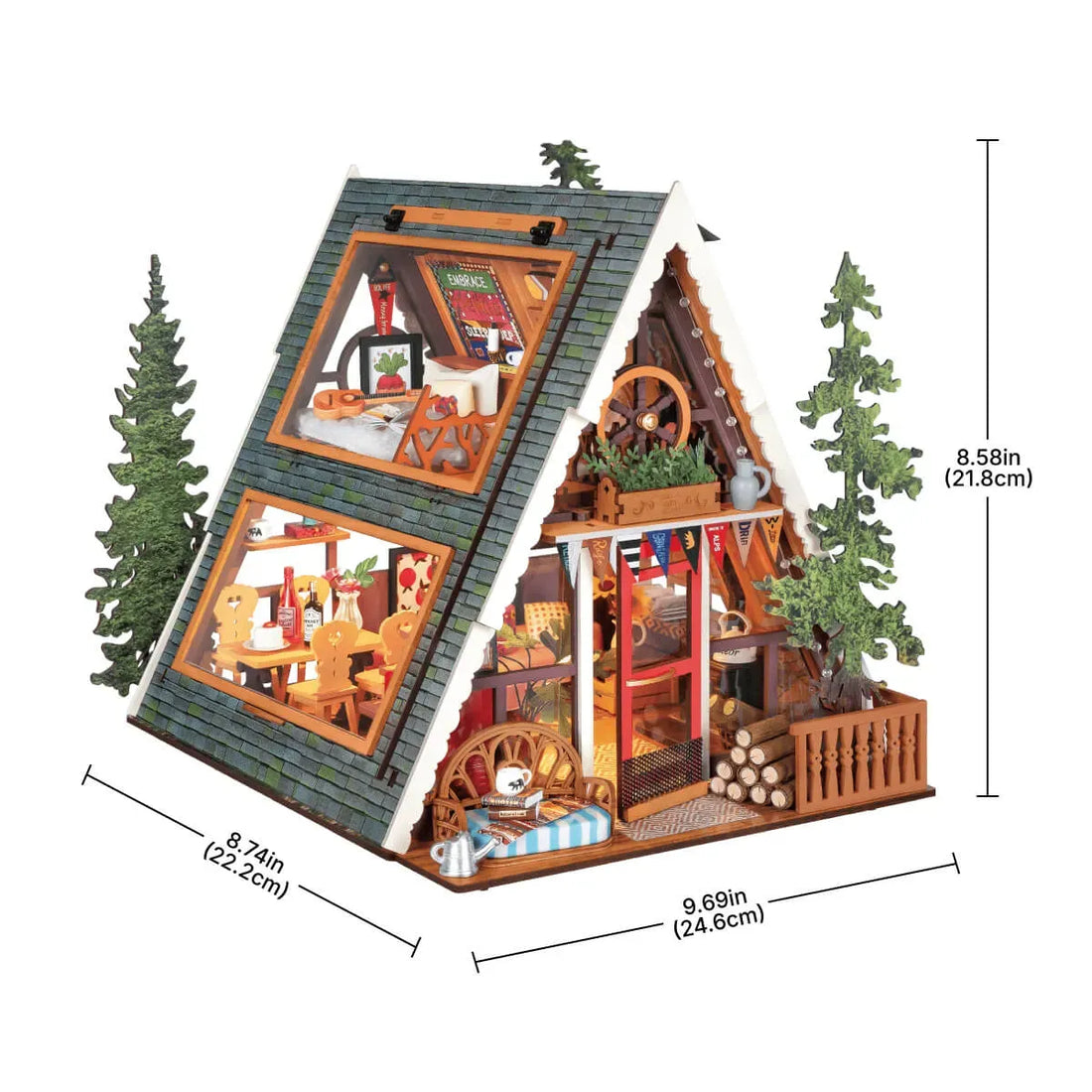 Rolife A-Frame Cabin DIY Miniature House Kit, image 6