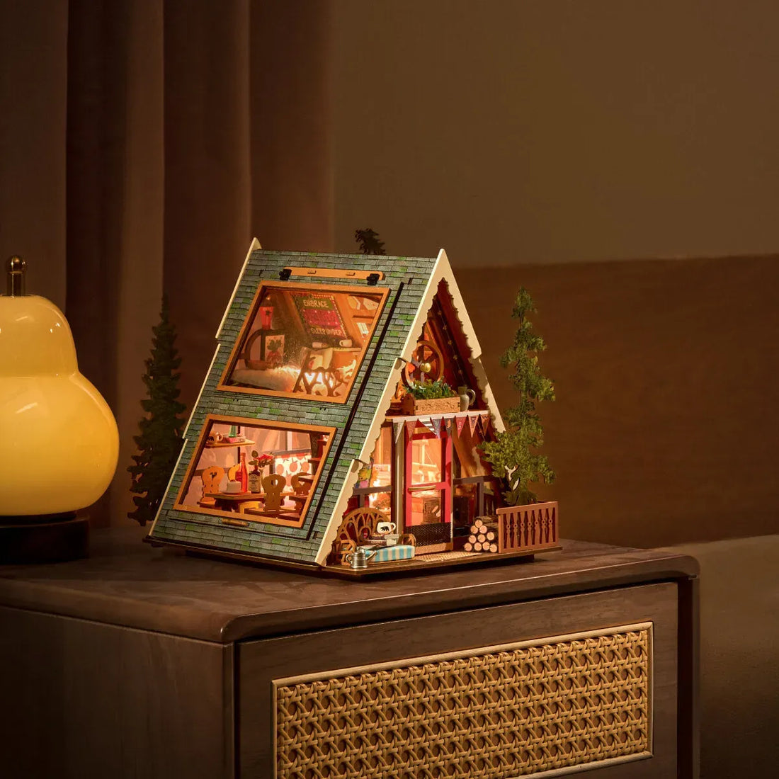 Rolife A-Frame Cabin DIY Miniature House Kit, image 3