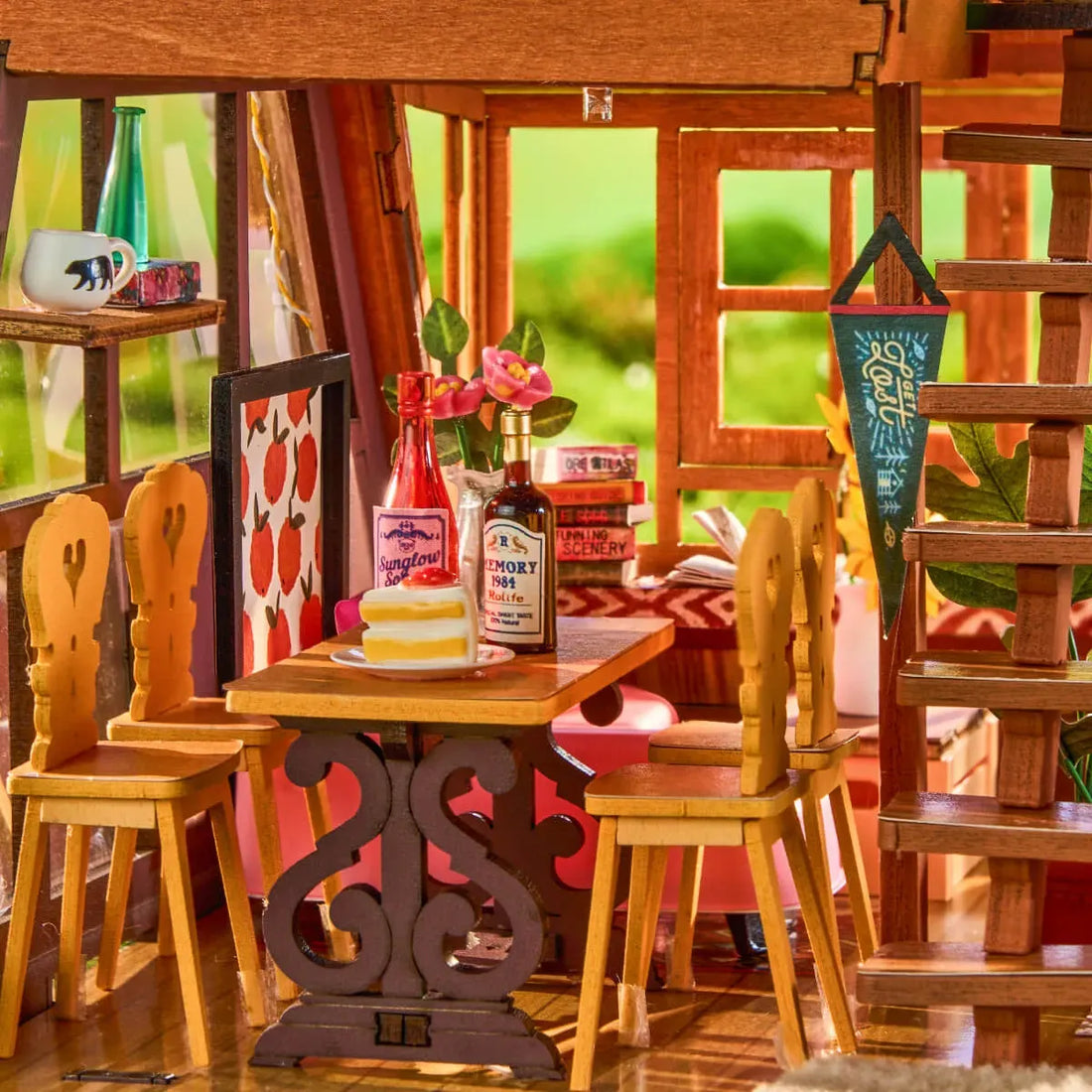 Rolife A-Frame Cabin DIY Miniature House Kit, image 5