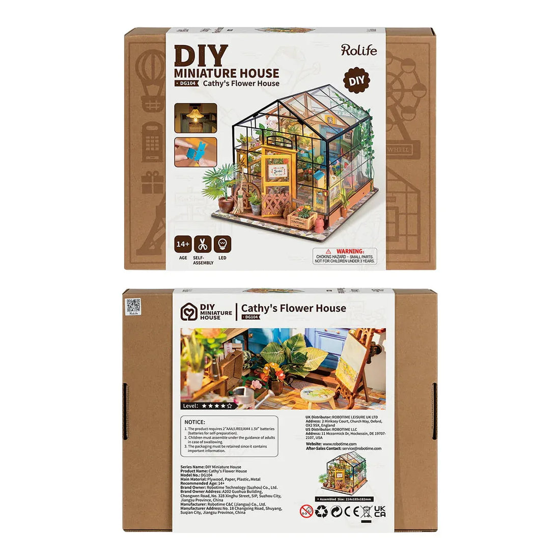 Rolife Cathy's Flower House DIY Miniature House Kit - DG104, image 5