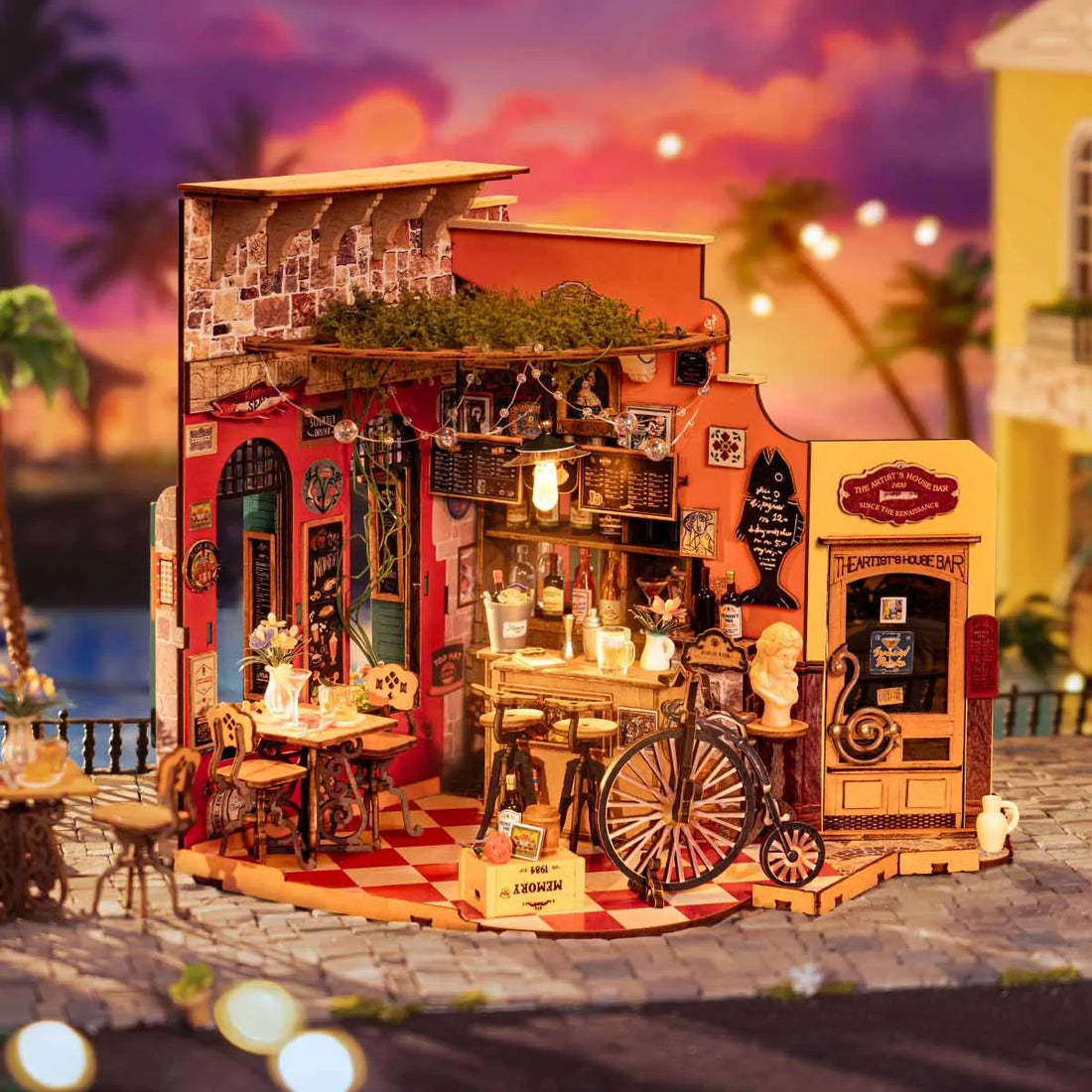 Rolife Cheers Bar & Dining DIY Miniature House Kit - DG173, image 3