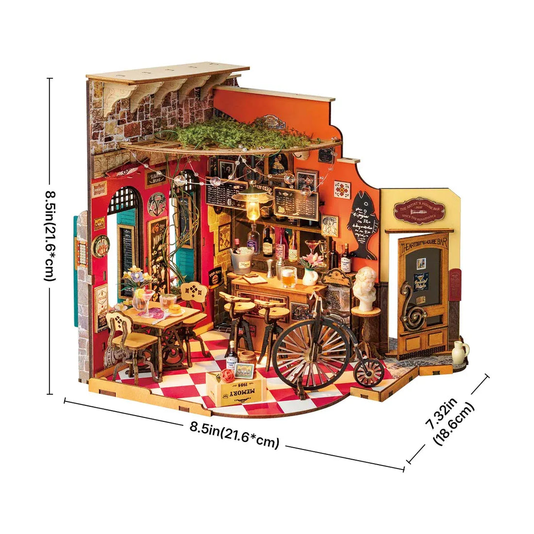 Rolife Cheers Bar & Dining DIY Miniature House Kit - DG173, image 6