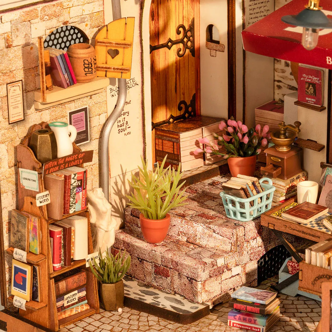 Rolife Corner Bookstore DIY Miniature House Kit - DG164, image 8