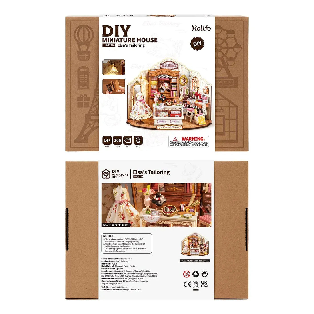 Rolife Elsa's Tailoring DIY Miniature House Kit - DG178, image 7