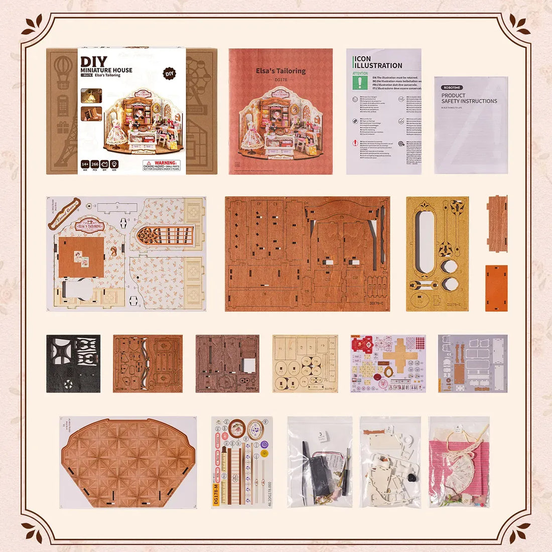 Rolife Elsa's Tailoring DIY Miniature House Kit - DG178, image 6